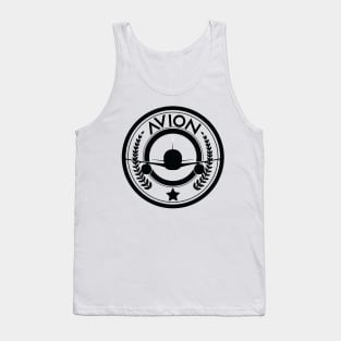 Avion Aircraft Logo Aviation White Tank Top